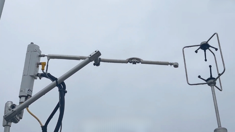 Close-up of Eddy Covariance Towers sensors used to measure gas exchange and energy fluxes for climate data