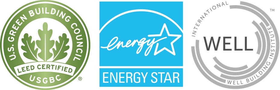 Green building certification logos